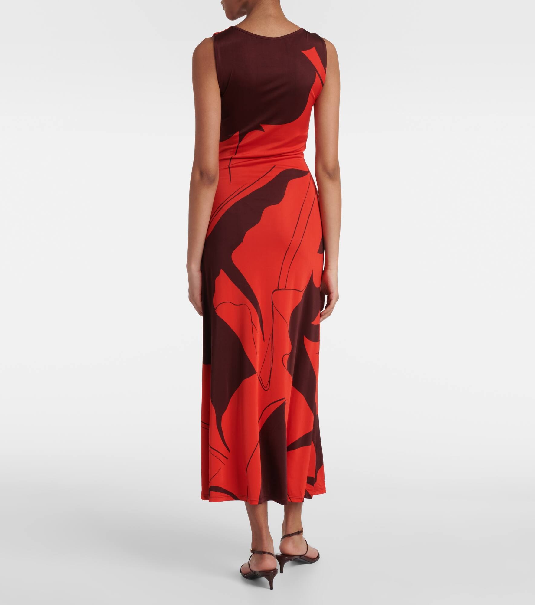 Printed jersey maxi dress - 3