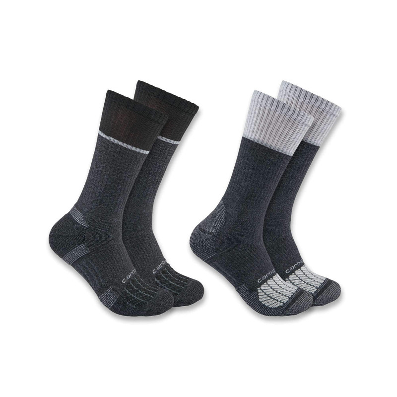 Carhartt Force® Midweight Steel Toe Crew Sock 2-Pack 1