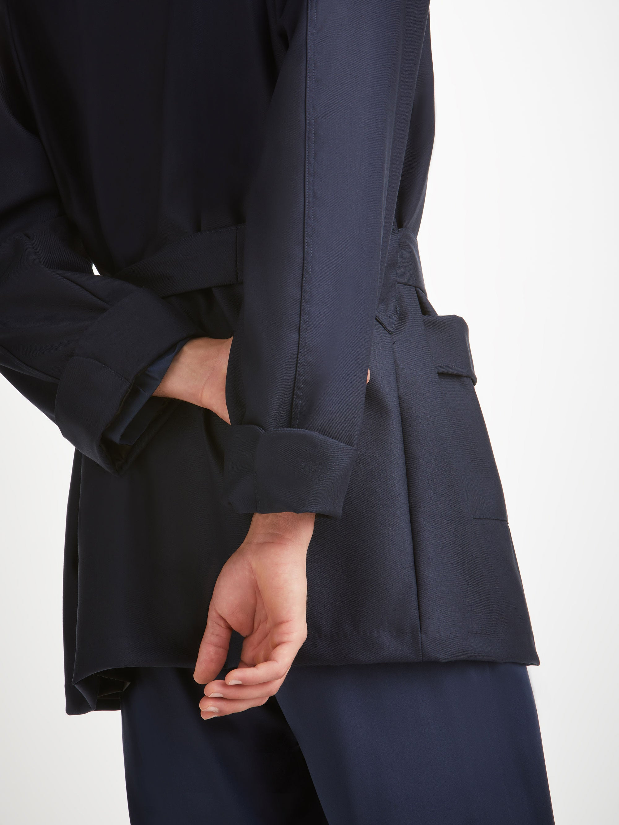 Men's Smoking Jacket Westminster 2 Wool Navy - 6