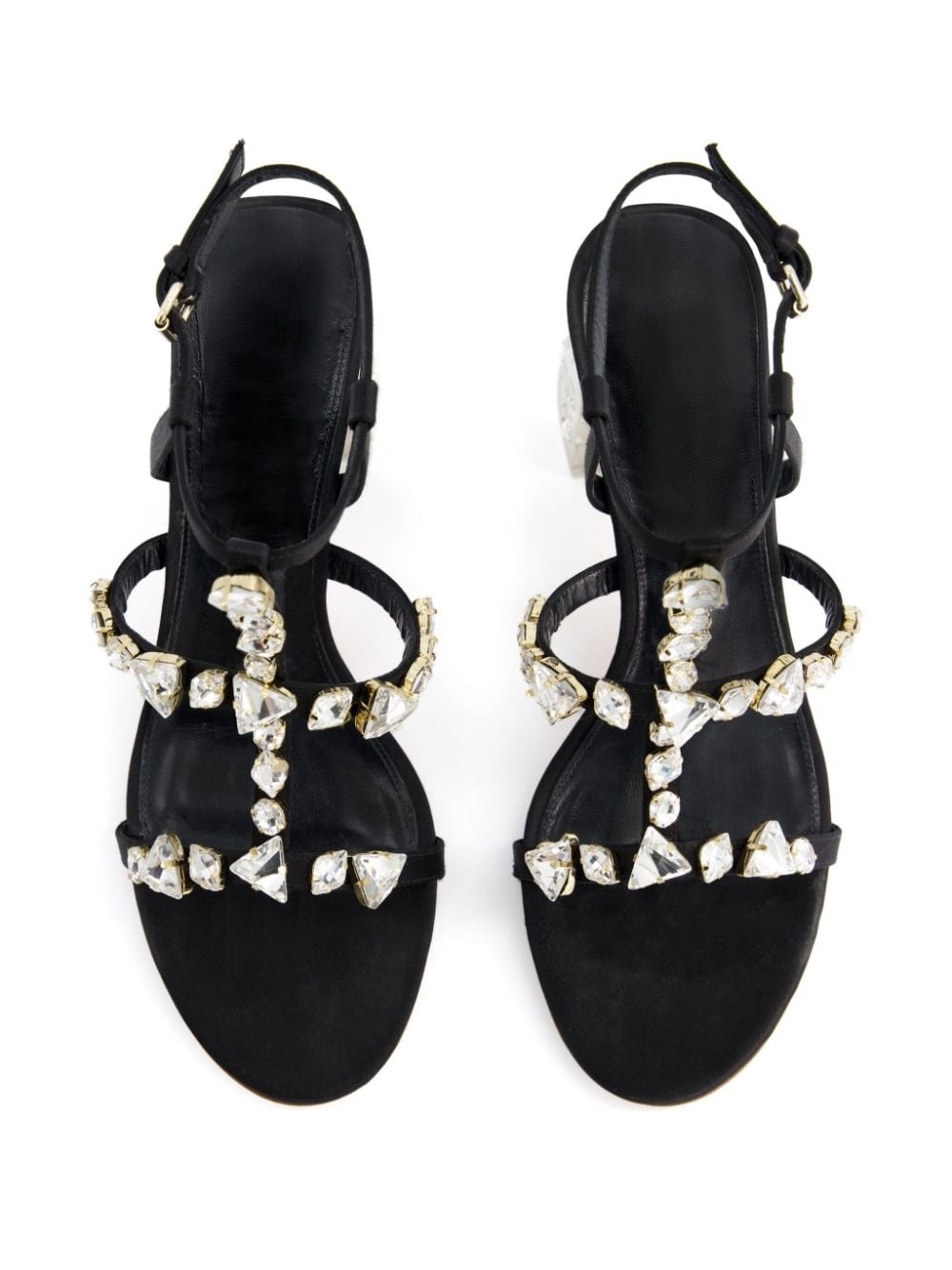 Diamond Dip satin sandals - 4