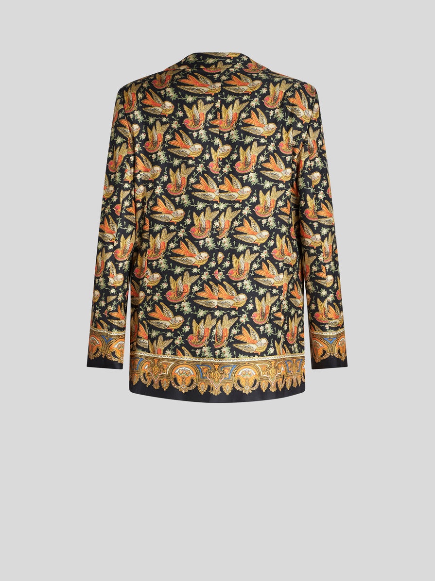 TWILL JACKET WITH PRINTED BIRDS - 6