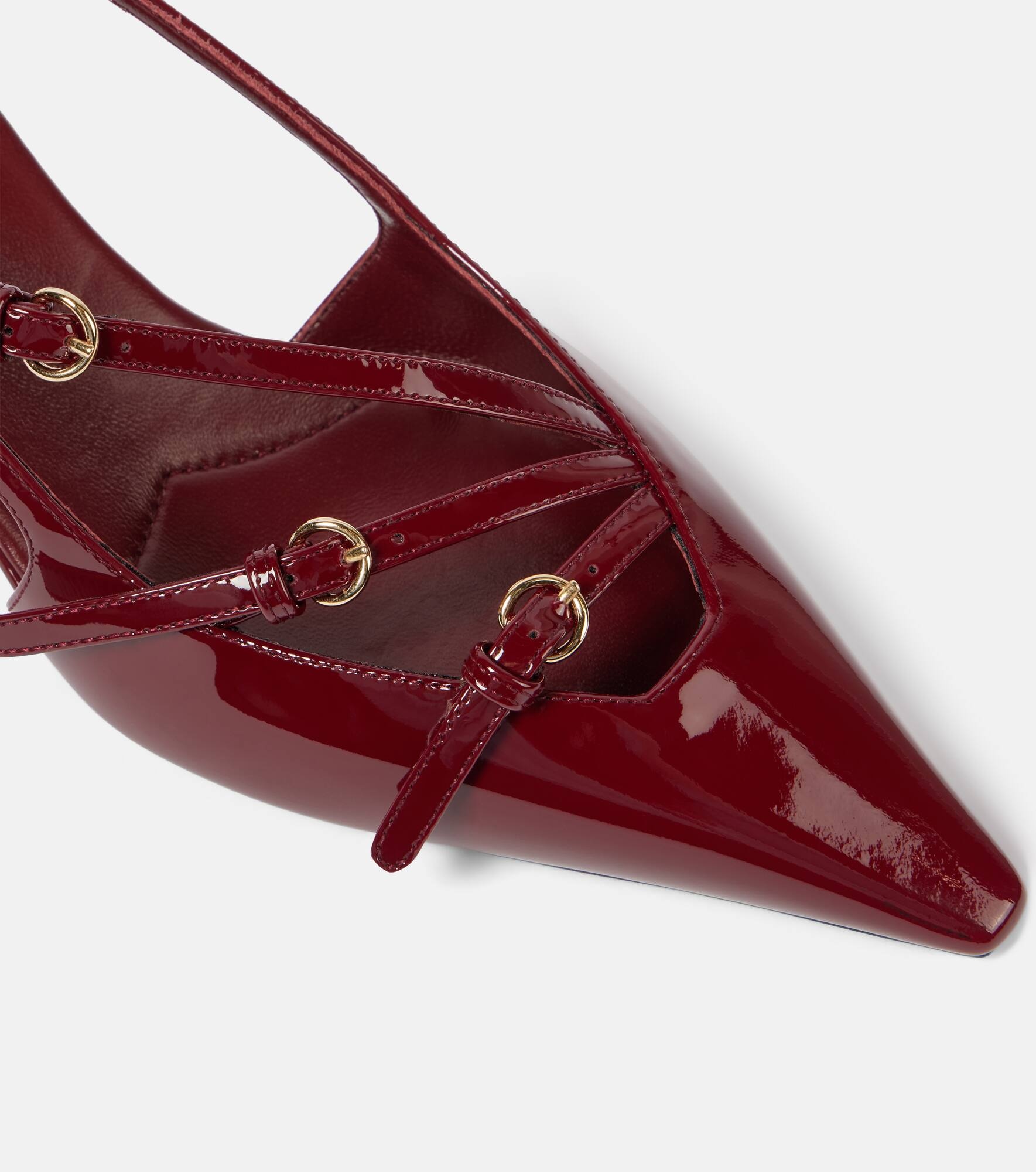 55 patent leather slingback pumps - 6
