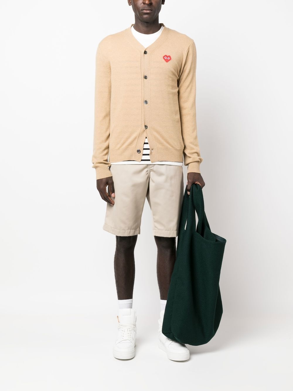 logo-embroidered cardigan - 2