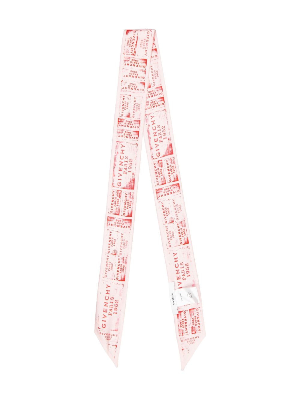 logo-stamp silk scarf - 2