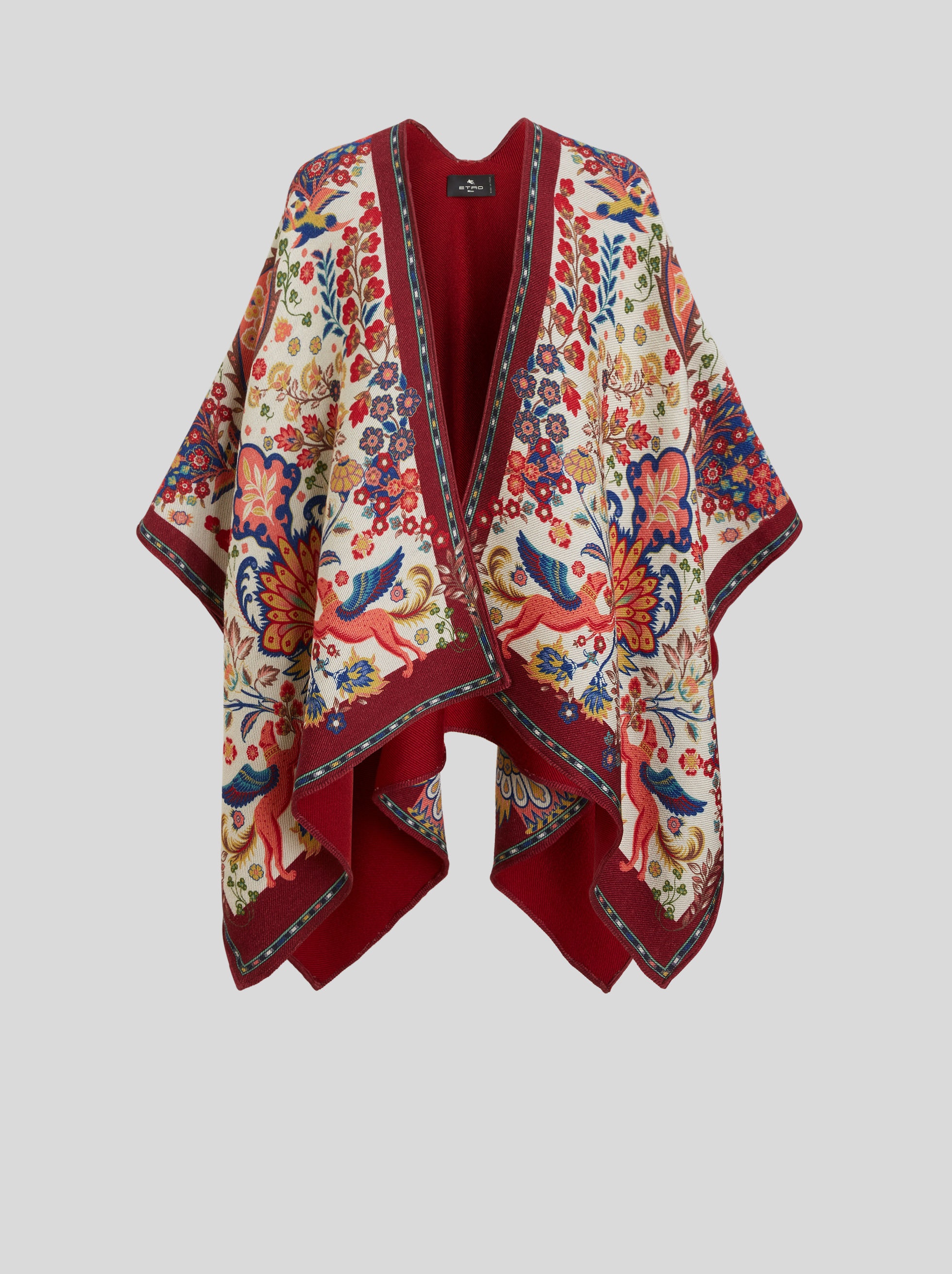 PRINTED VIRGIN WOOL CAPE - 1