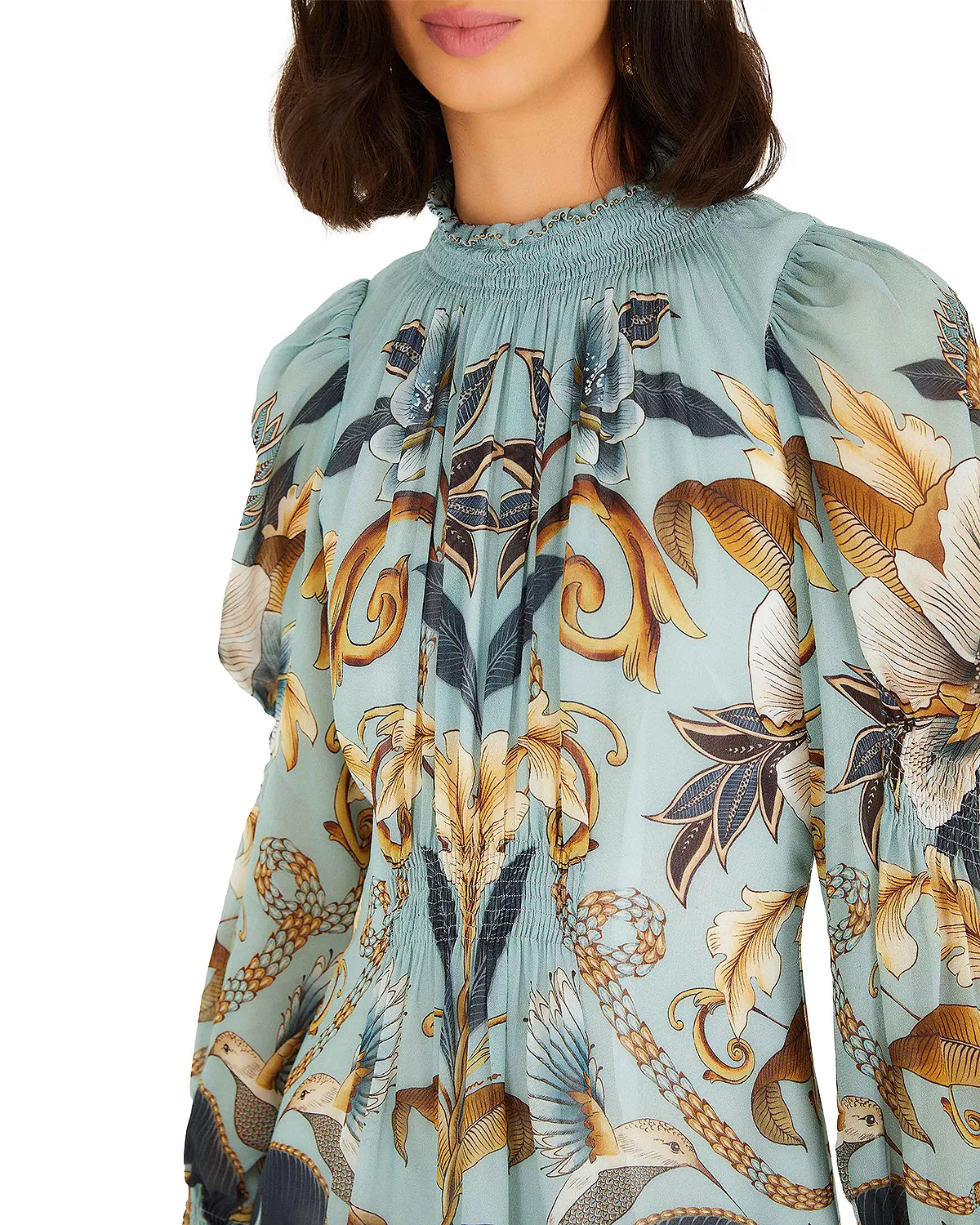Snake Garden Long Sleeve Dress - 3