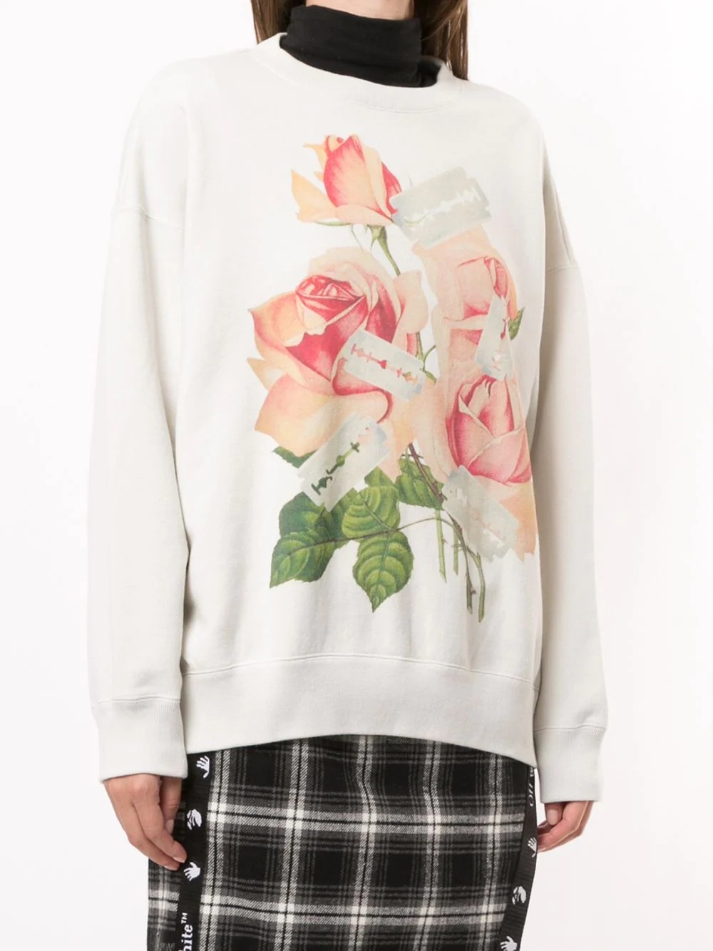 rose-print sweatshirt - 3