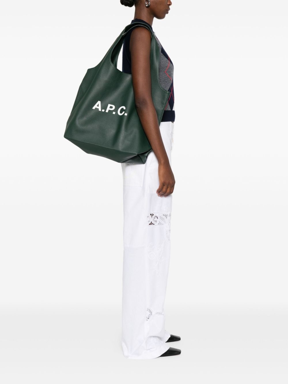 leather tote bag - 2