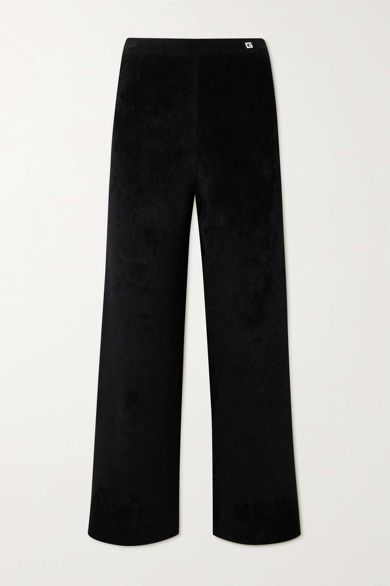 Embellished knitted high-rise pants - 1