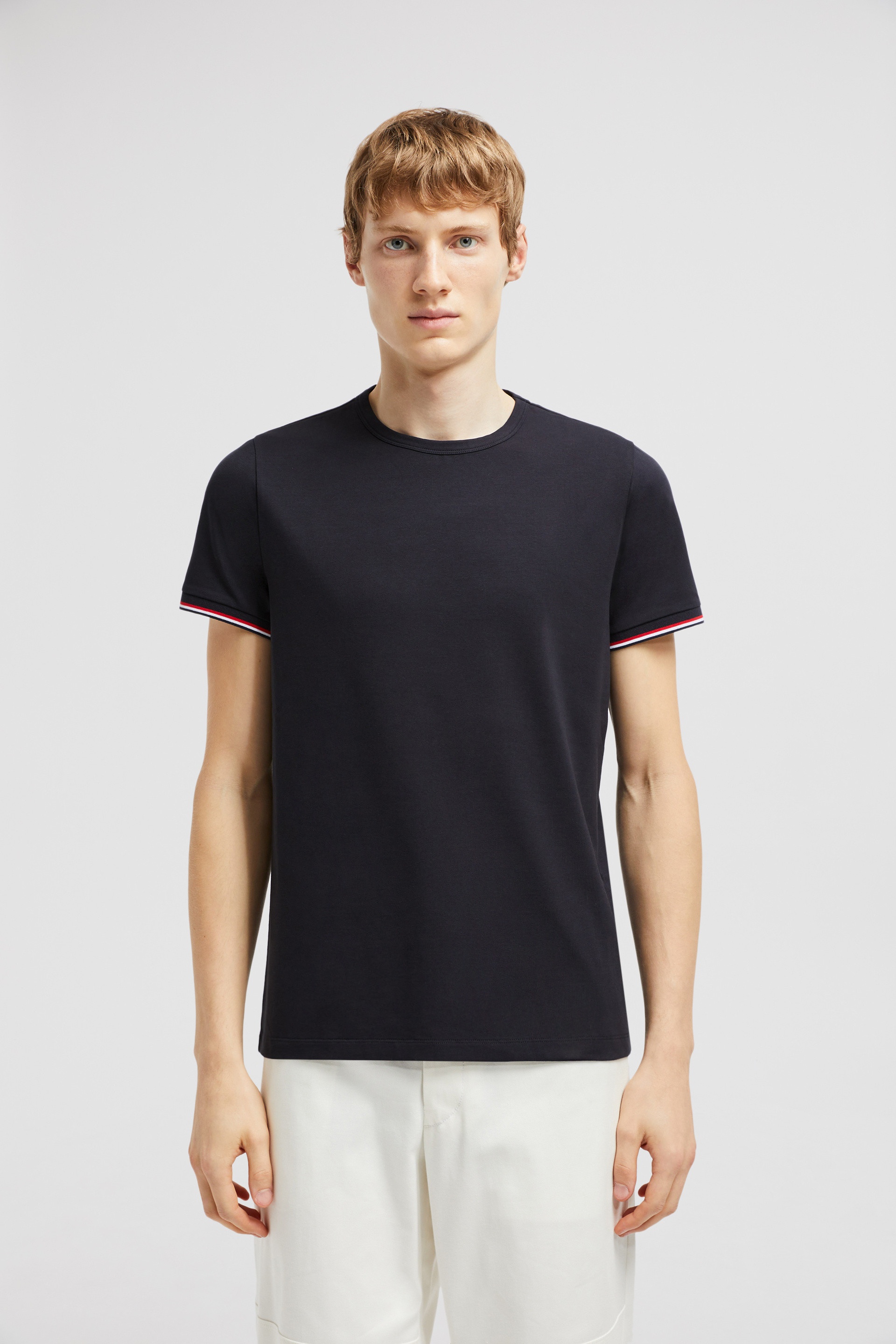 Tricolor-Trimmed Cotton T-Shirt - 3