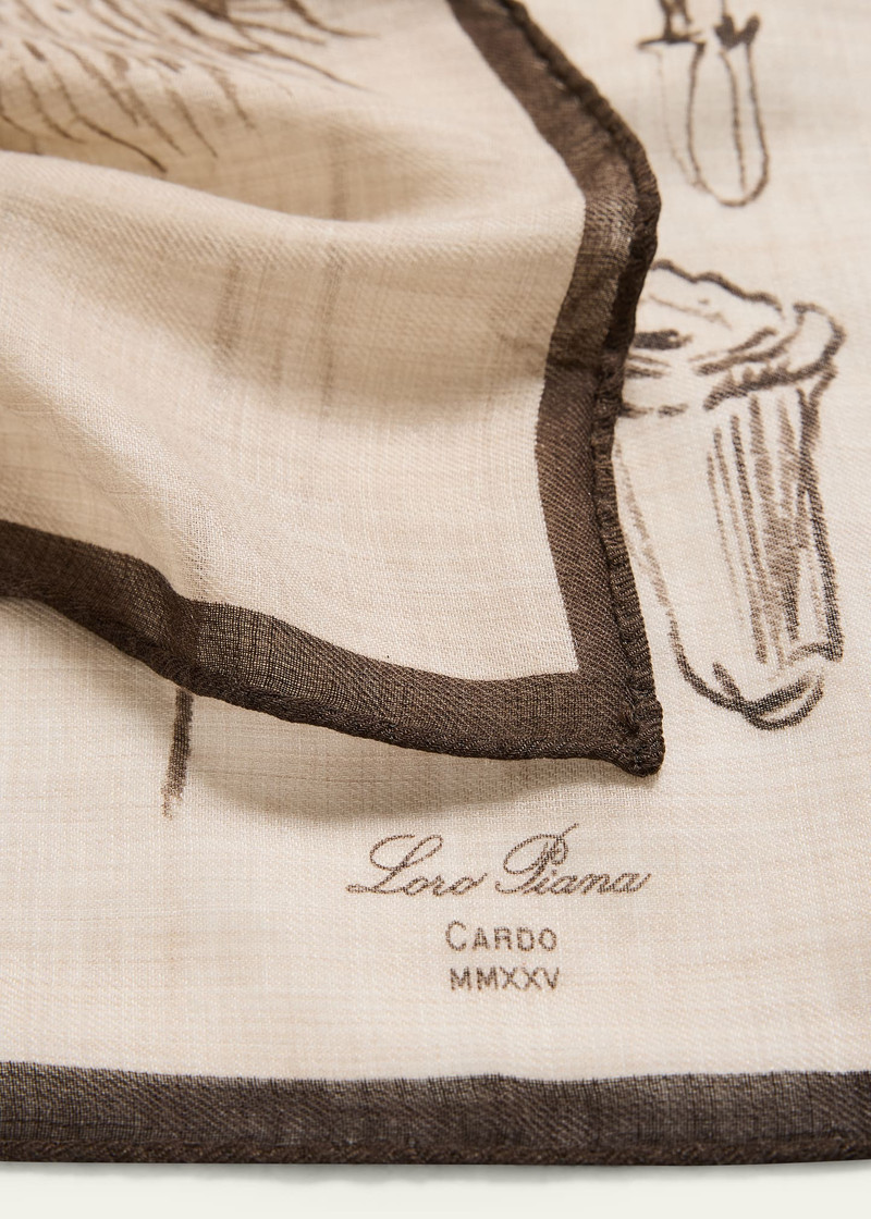 Loro Piana Cardo Melange Cashmere Foulard Scarf outlook