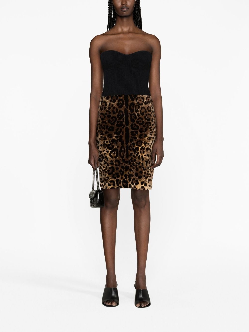 leopard-print pencil skirt - 2