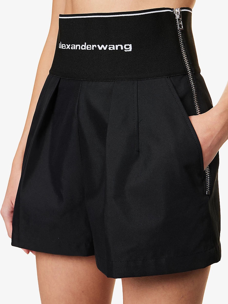 Safari branded-waist cotton-blend shorts - 5