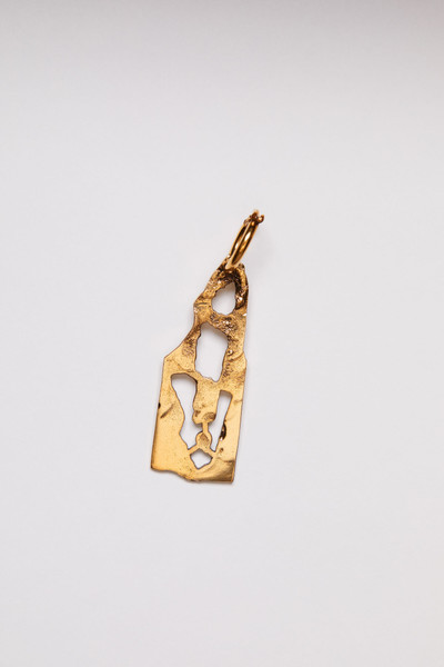 Acne Studios A earring gold outlook