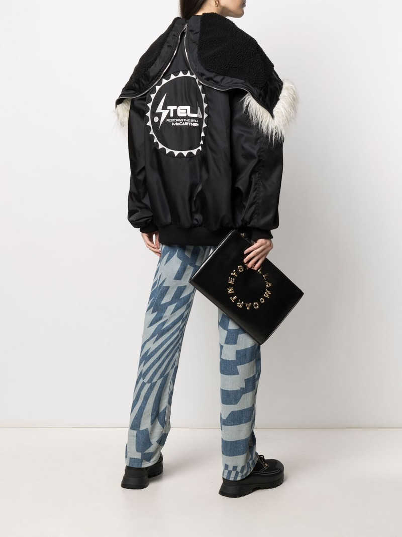 logo-embroidered hooded jacket 3