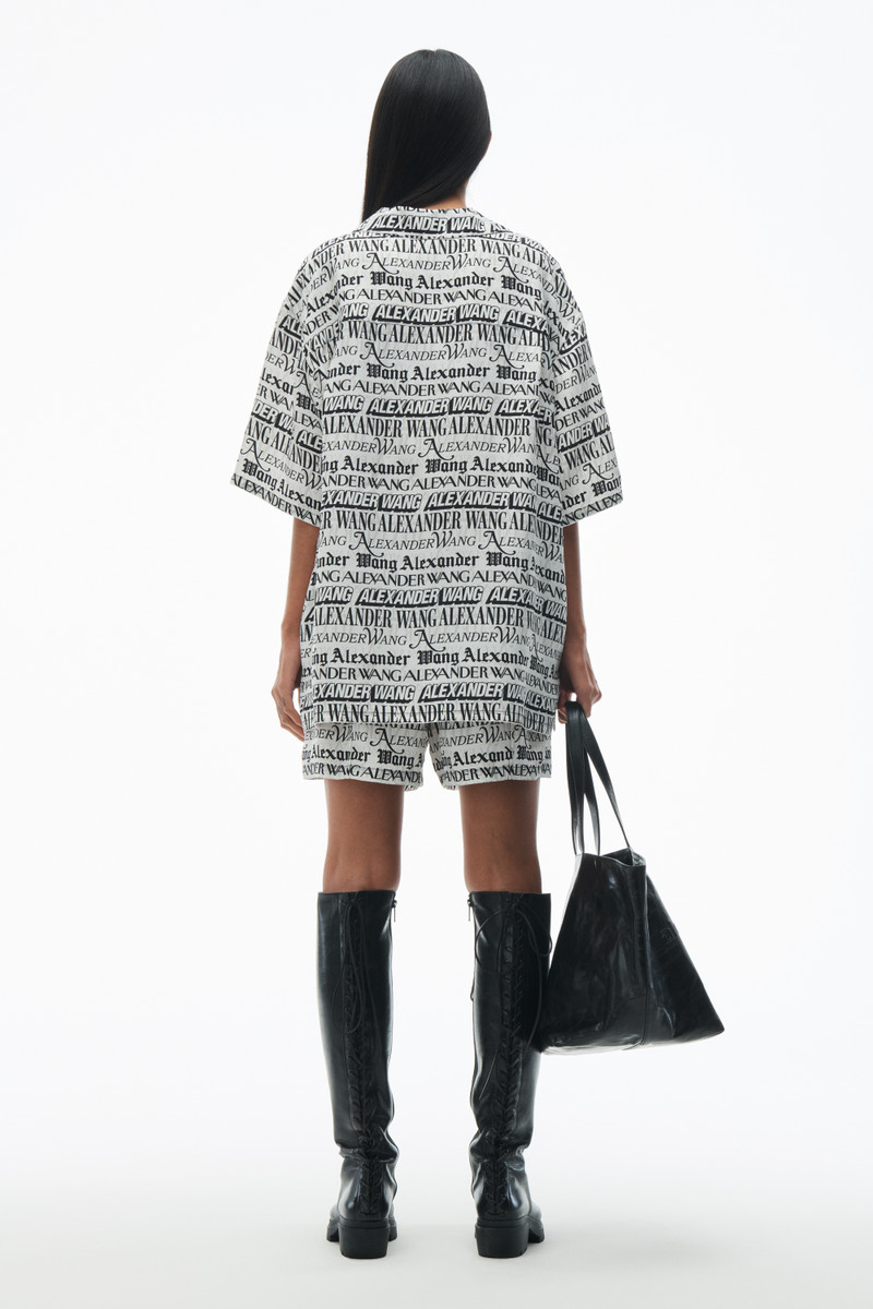 Newspaper Print Camp Shirt 4