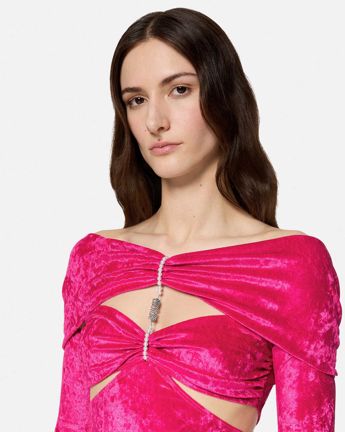 Cutout Velvet Long Dress - 3