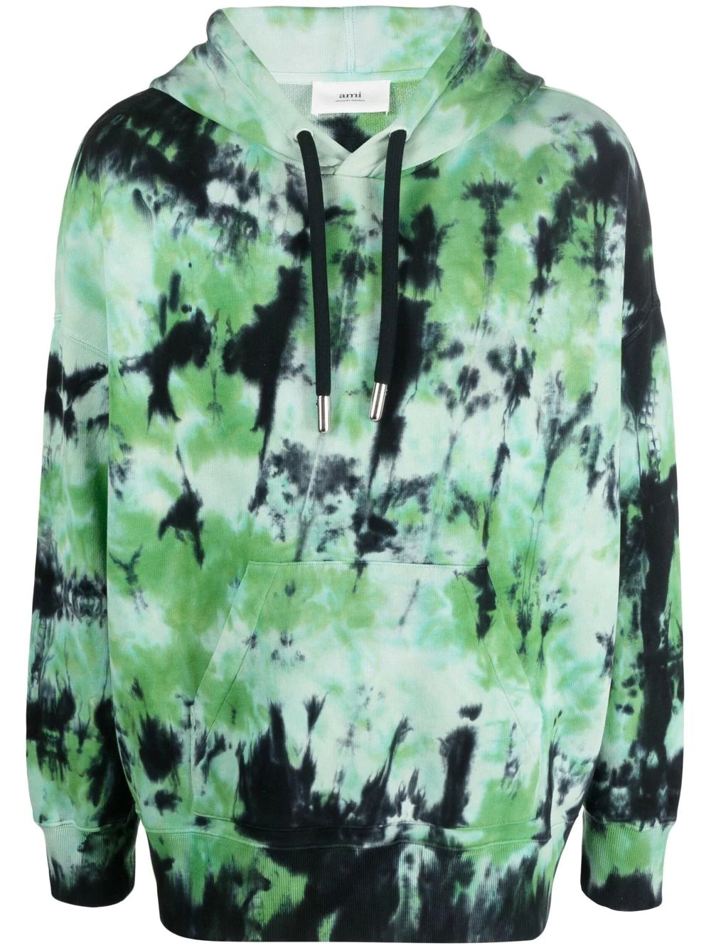 tie dye-print cotton hoodie - 1