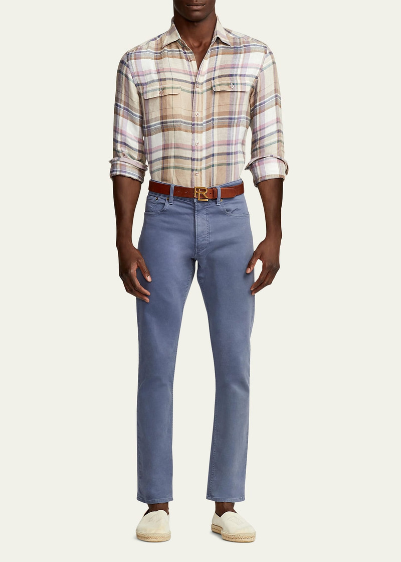 Ralph Lauren Men's Cooper Plaid Linen Twill Shirt outlook