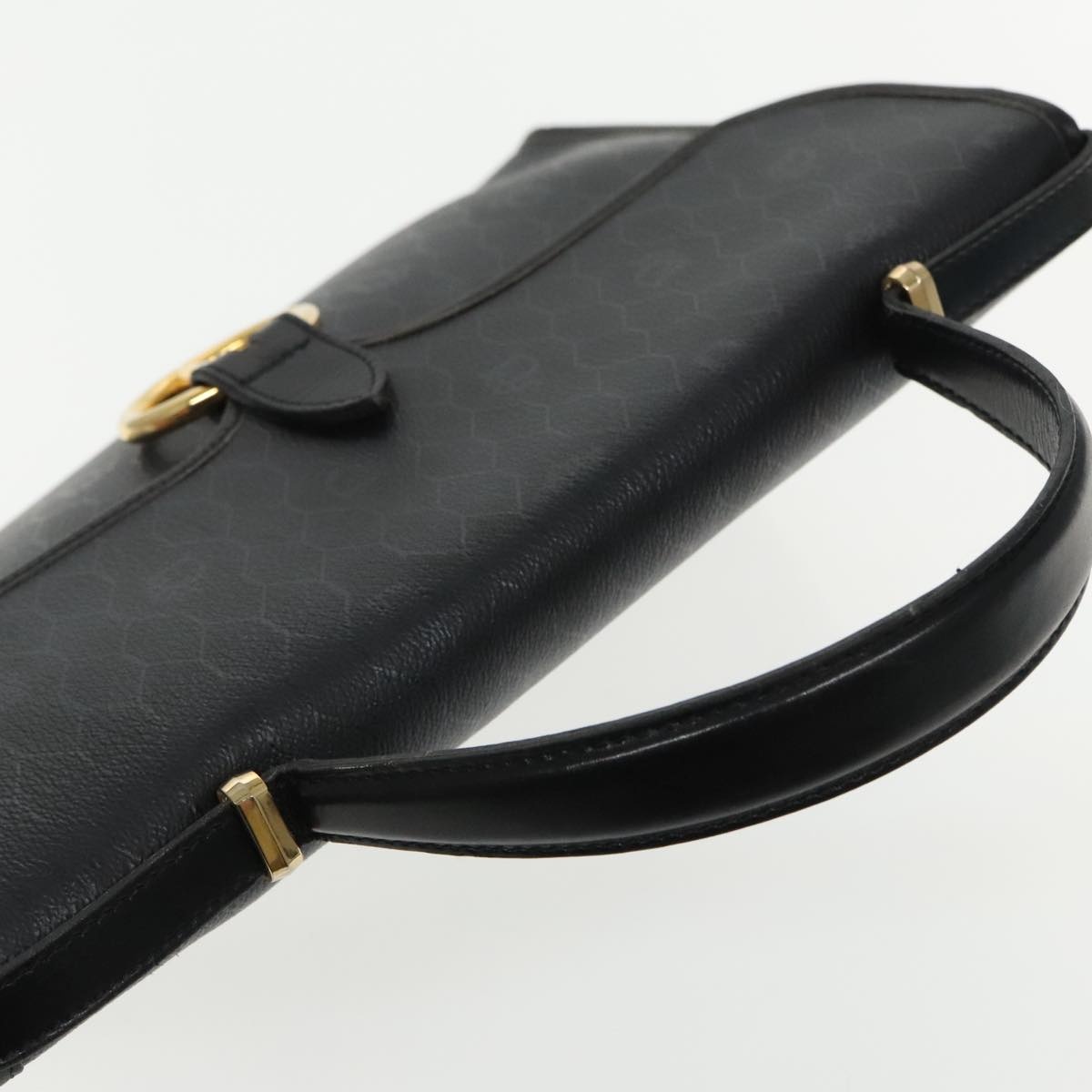 DIOR Honeycomb Canvas Hand Bag Black Gold - 6