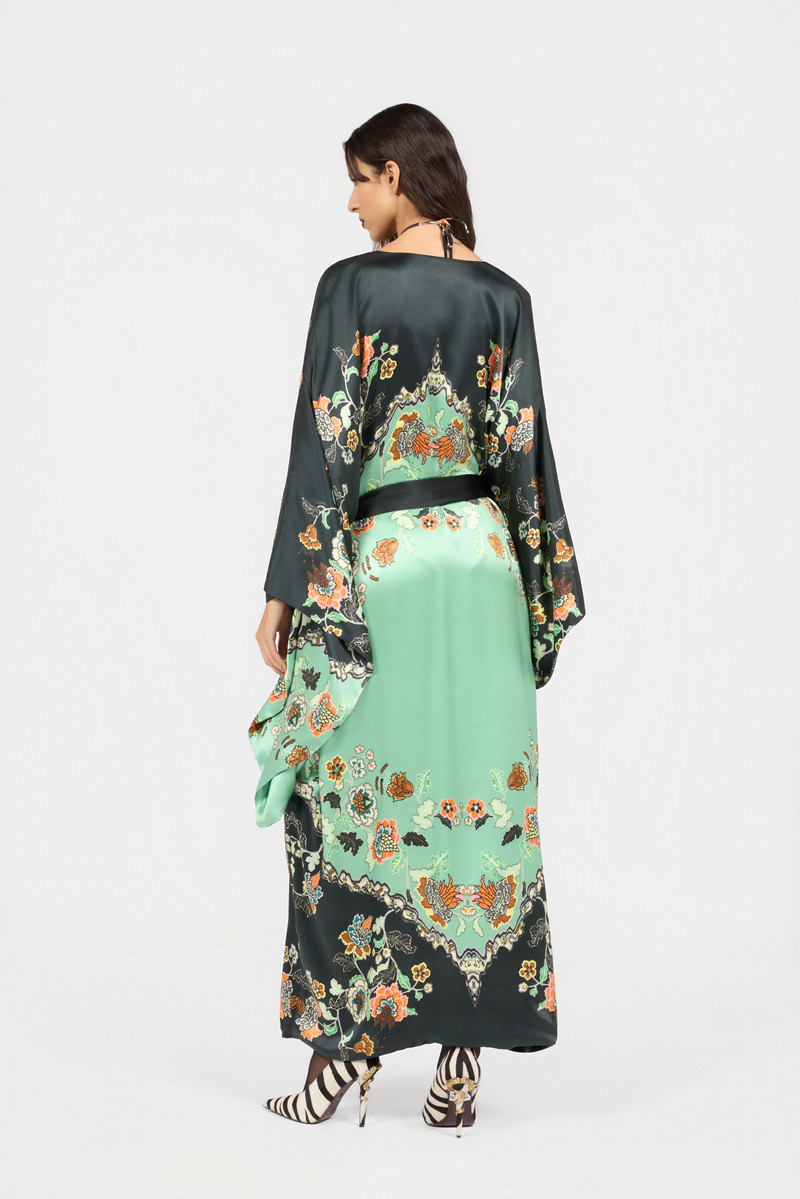 Silk Kimono With Kimono Print 4