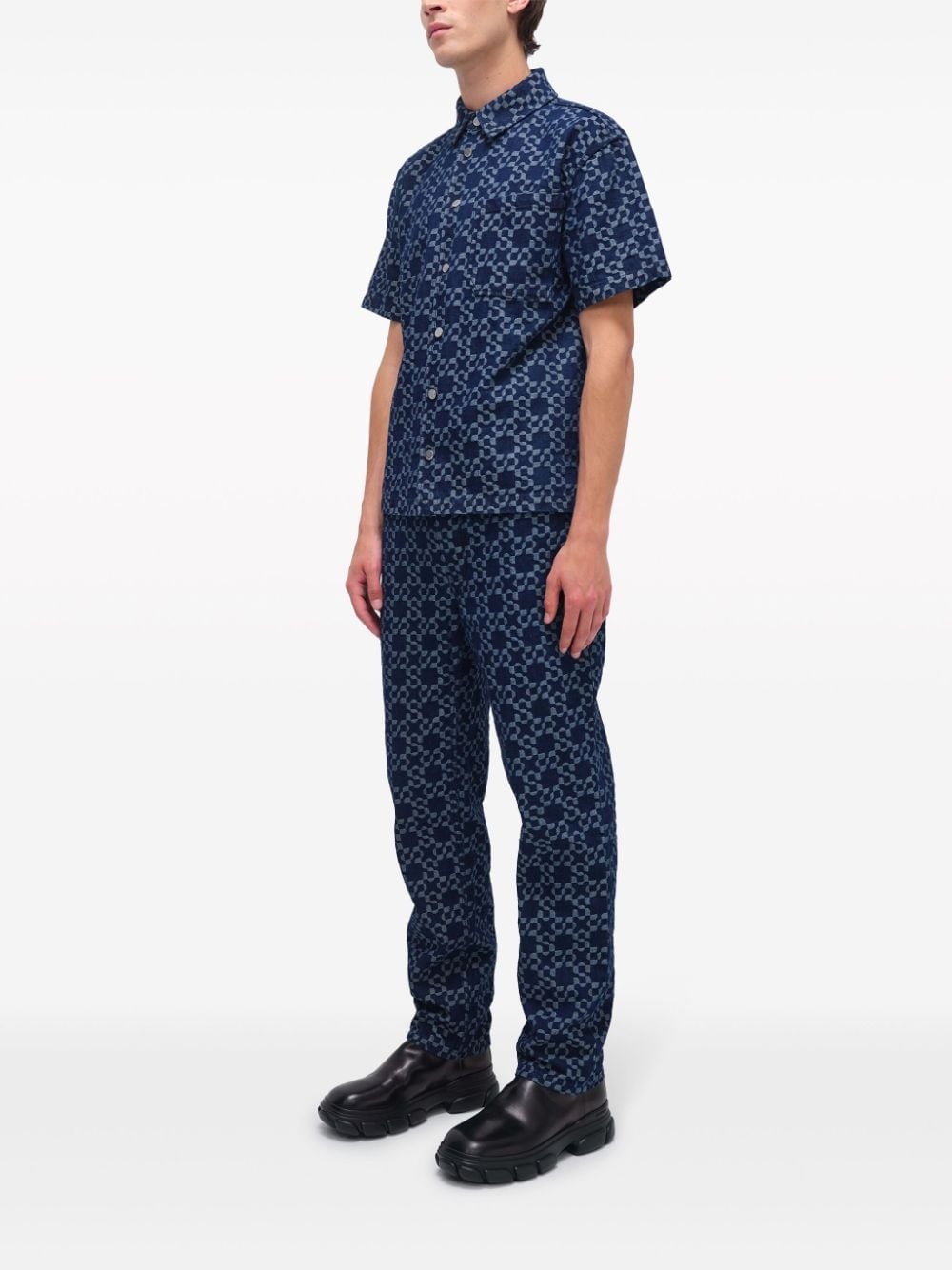 Judson logo-jacquard straight-leg jeans - 3