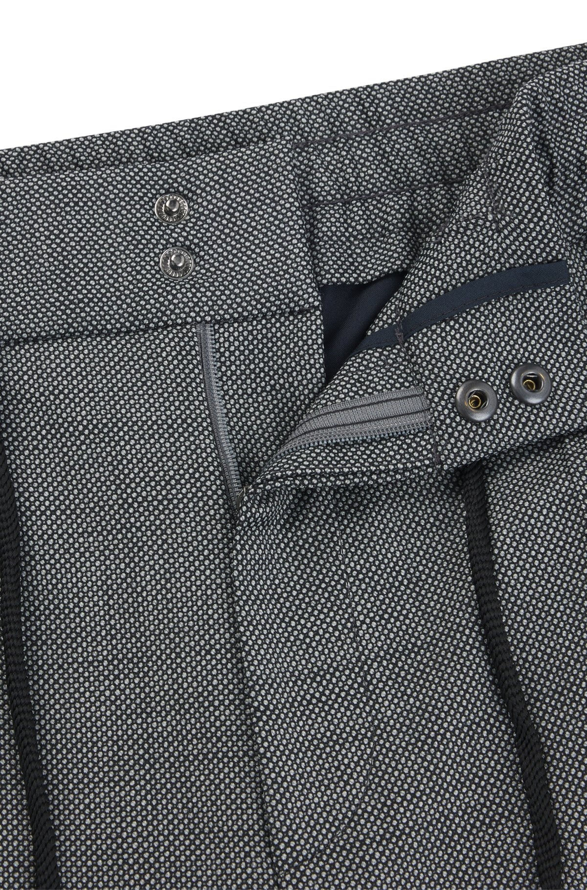 EXTRA-SLIM-FIT TROUSERS IN MICRO-PATTERNED STRETCH CLOTH - 6