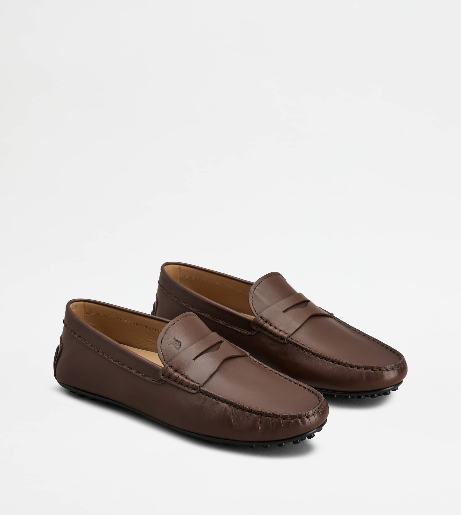 CITY GOMMINO DRIVING SHOES IN LEATHER - BROWN - 3