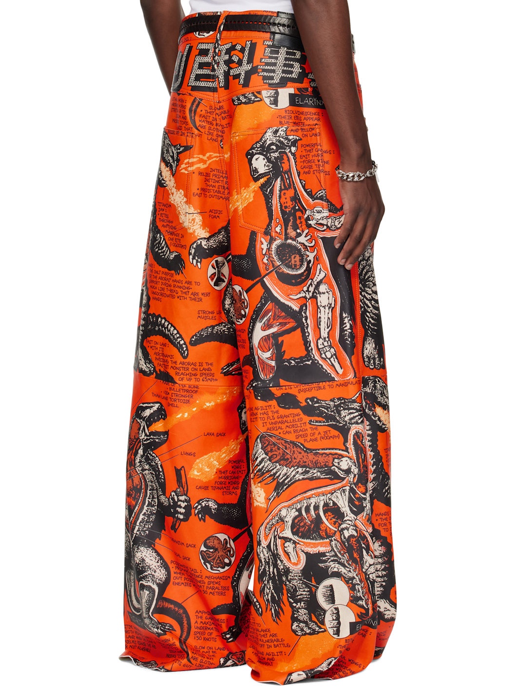 Orange Dumpster Leather Pants - 3