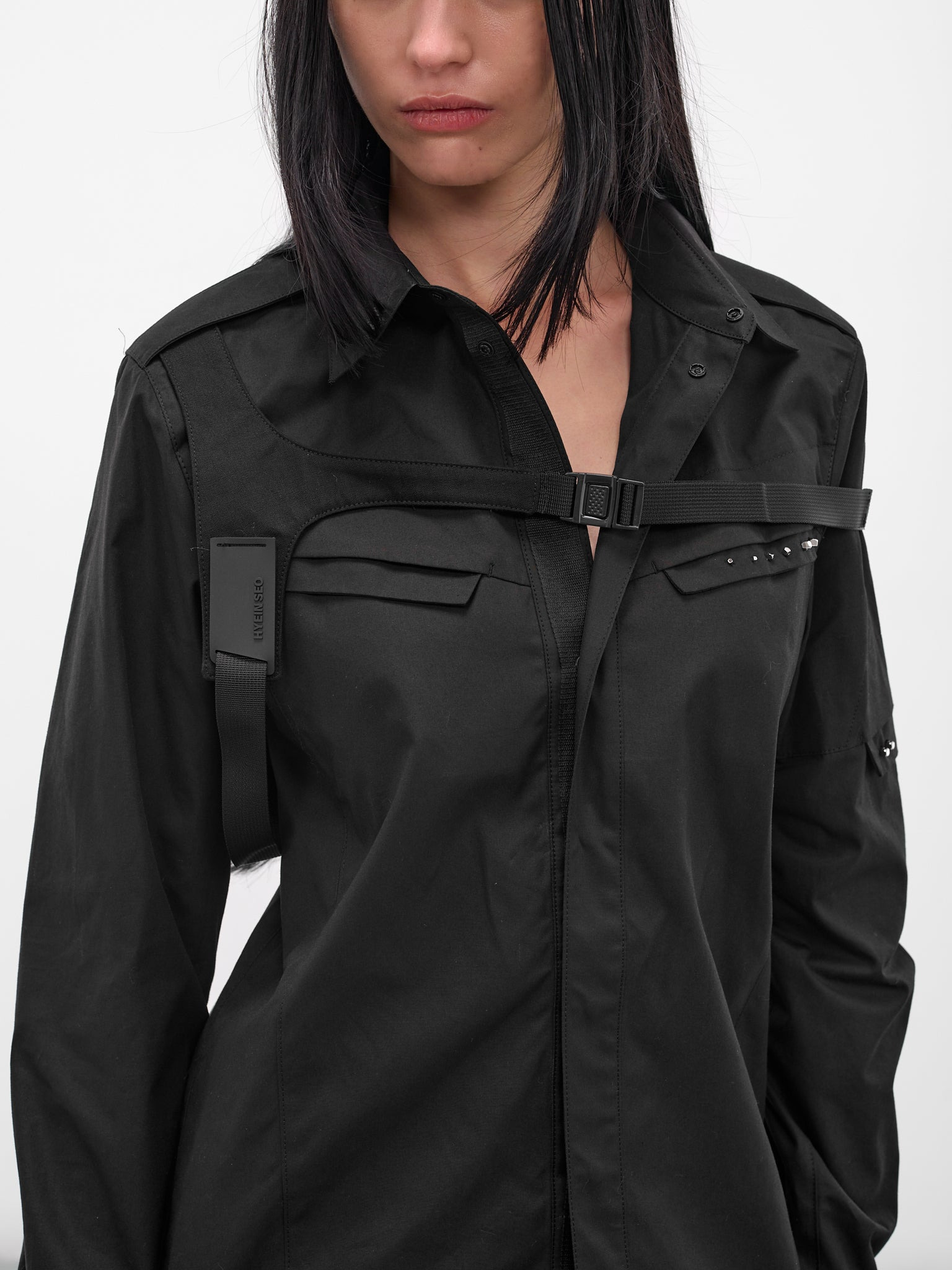 Black Biker Shirt & Shoulder Strap - 5