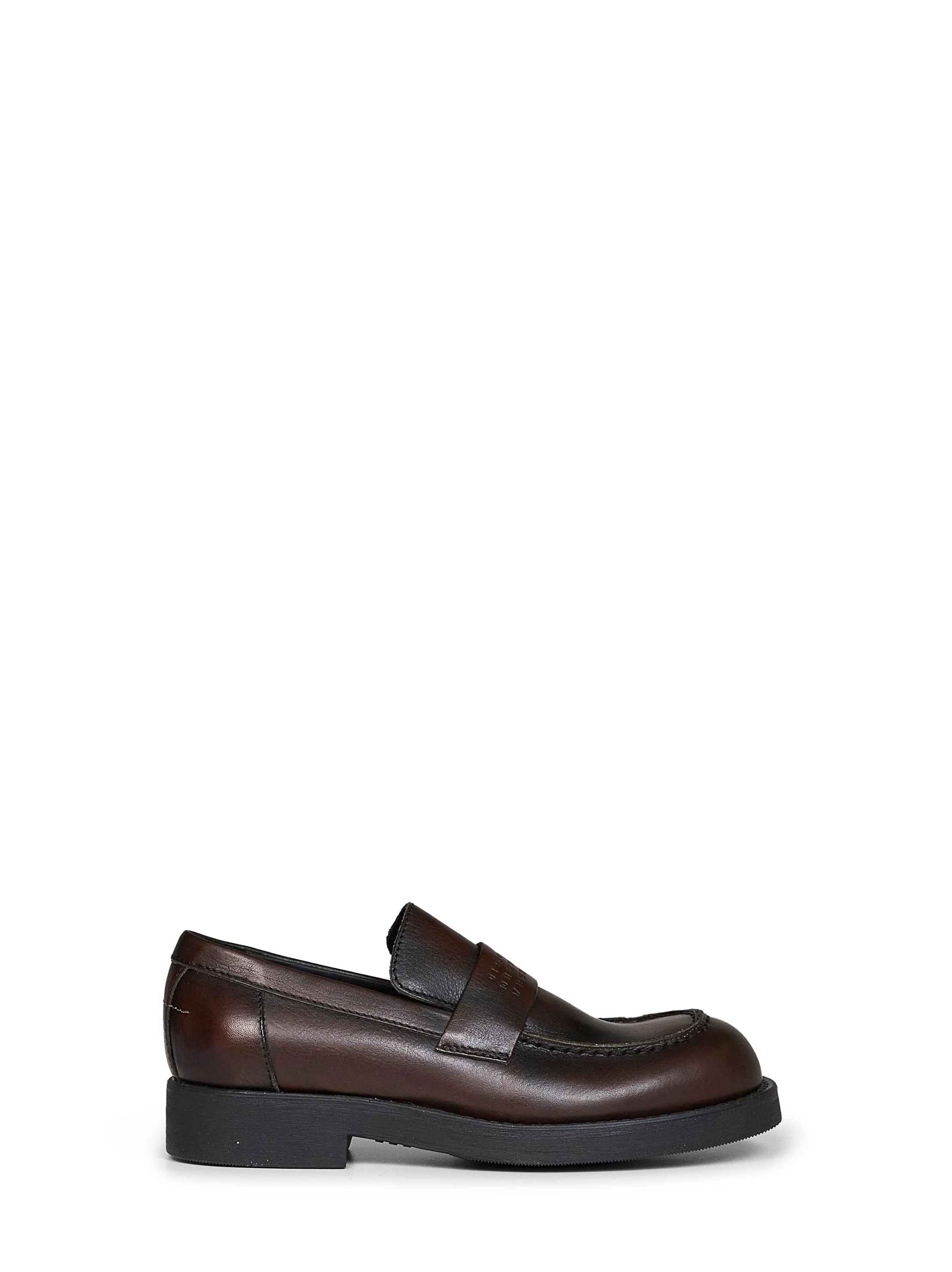 Cappuccino leather urban biker loafers - 1