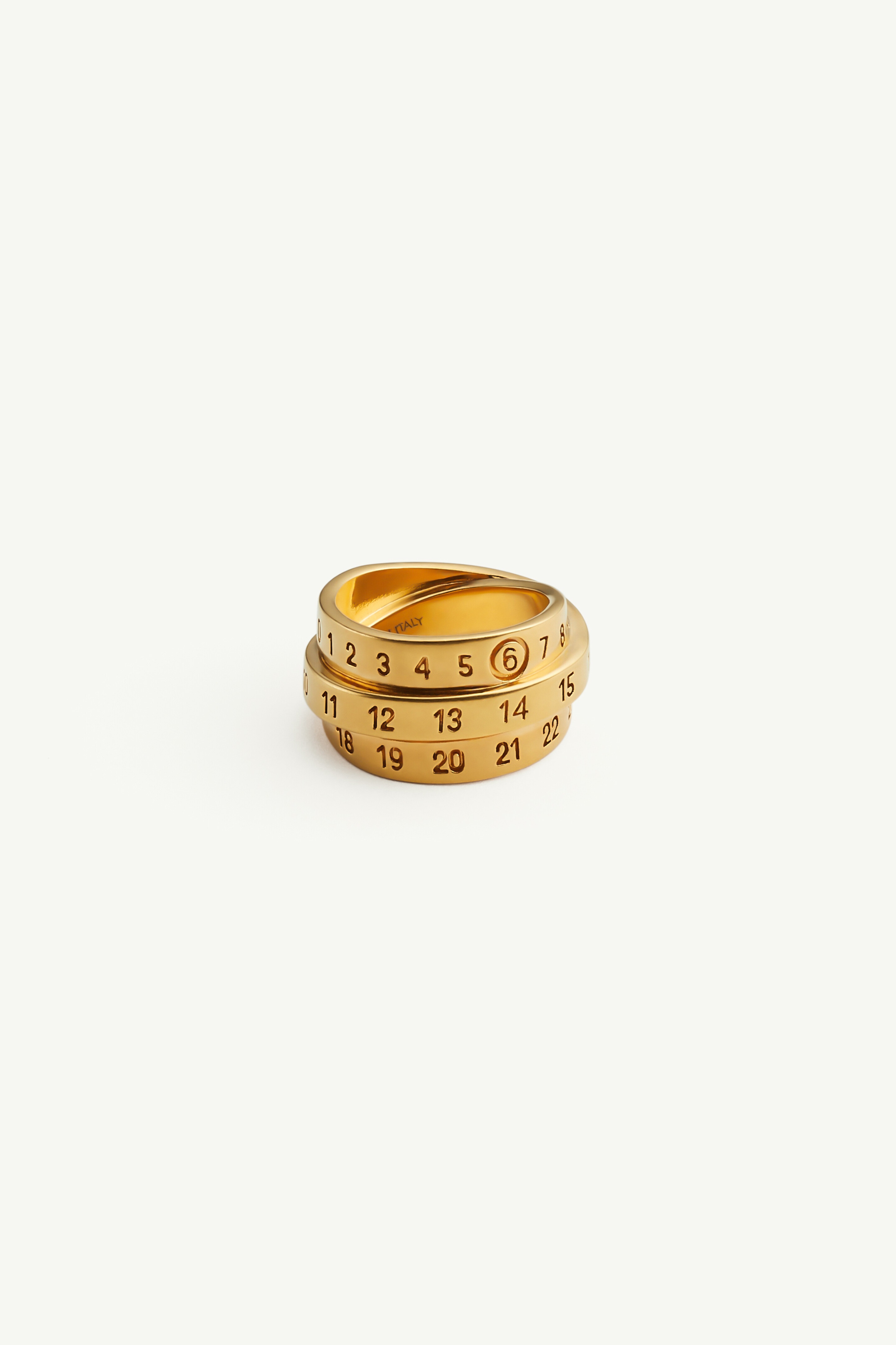 Triple Logo Numeric Signature Ring - 1