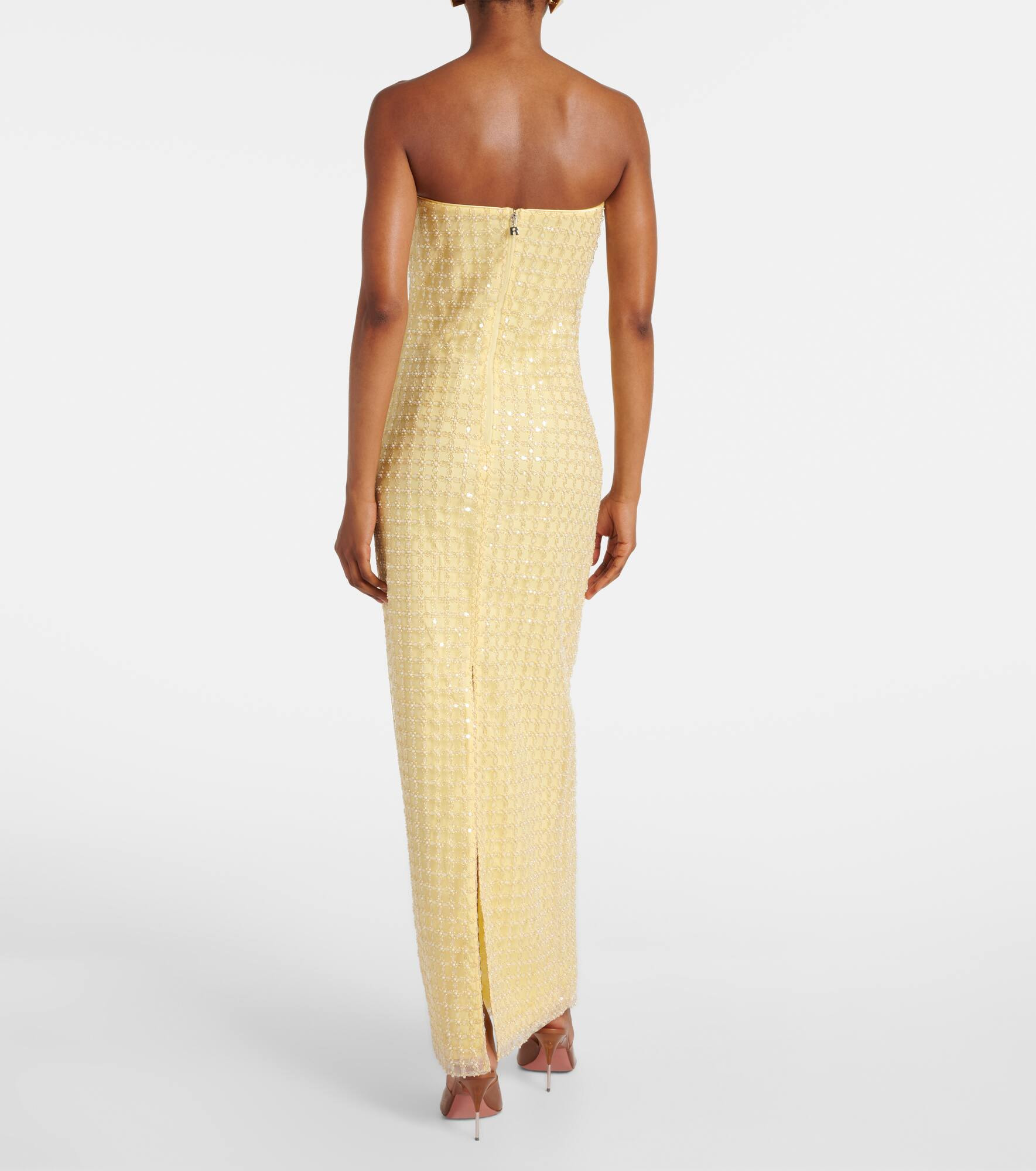 Embellished strapless gown - 3