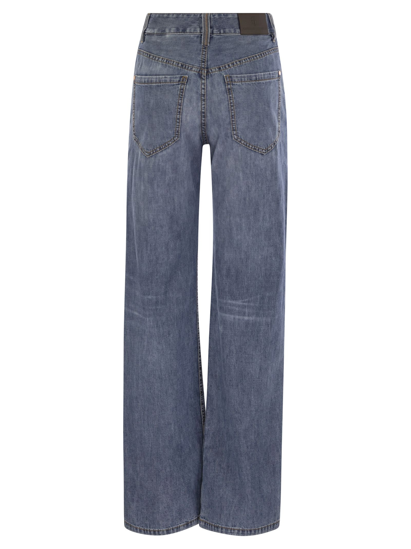 Brunello Cucinelli Women Contemporary Loose Trousers In Lightweight Denim - 2