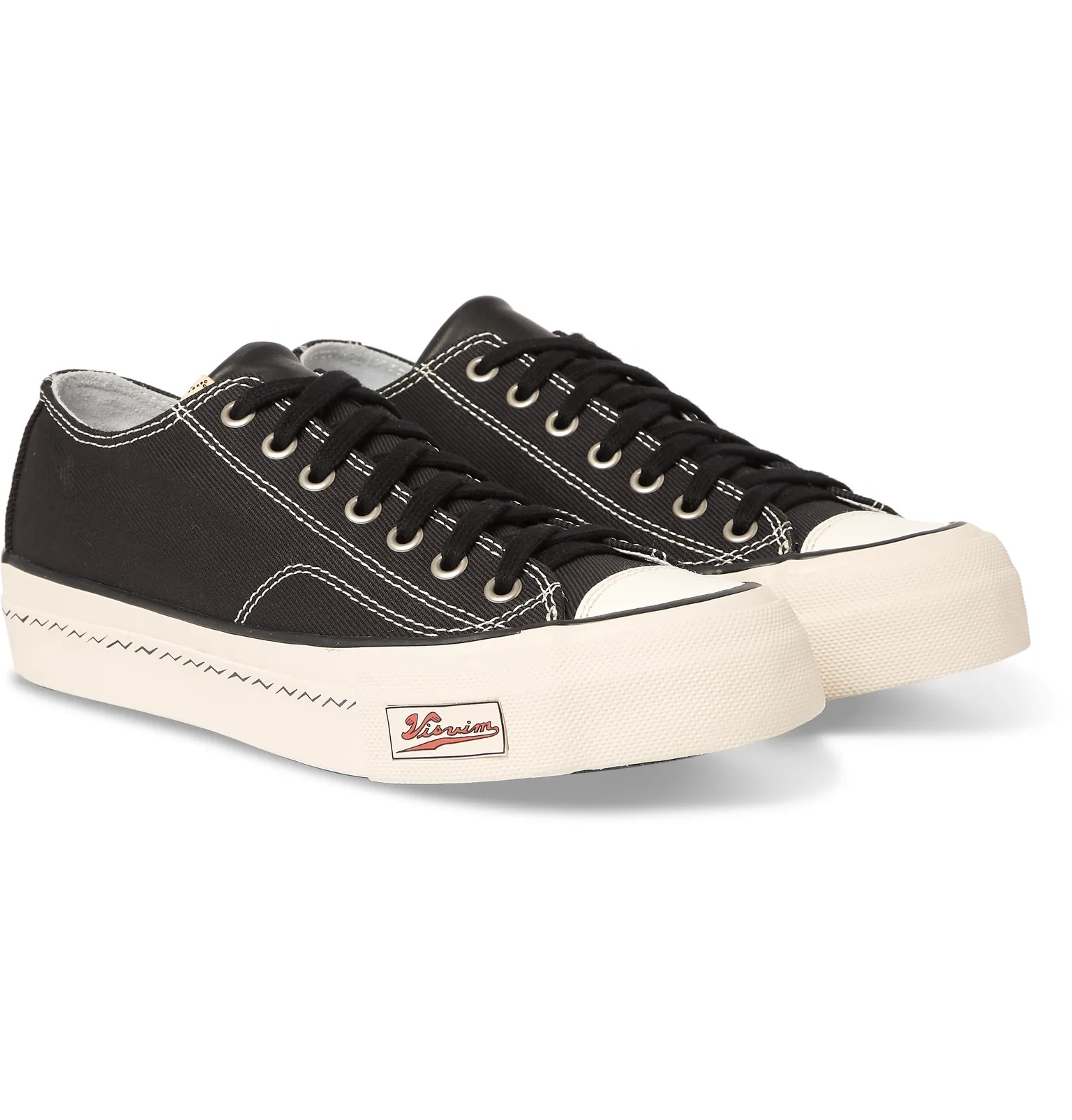 Skagway Leather-Trimmed Canvas Sneakers - 10