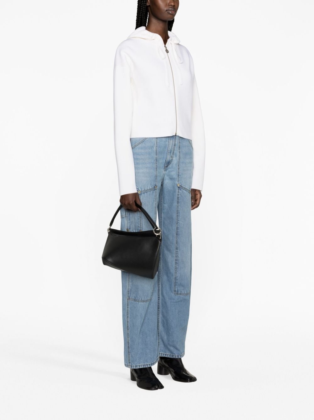 cropped zip-up hoodie - 4