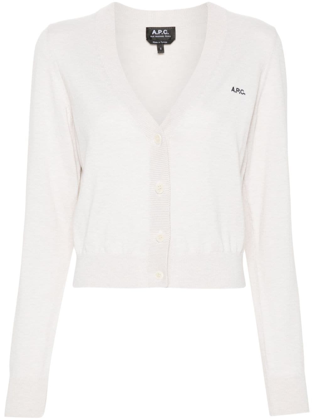 Berenice logo-embroidered cardigan - 1