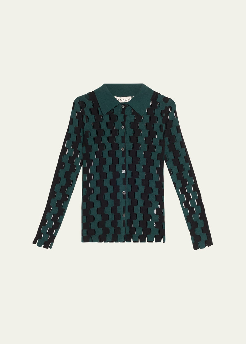 Annika Abstract Wool Jacket - 1