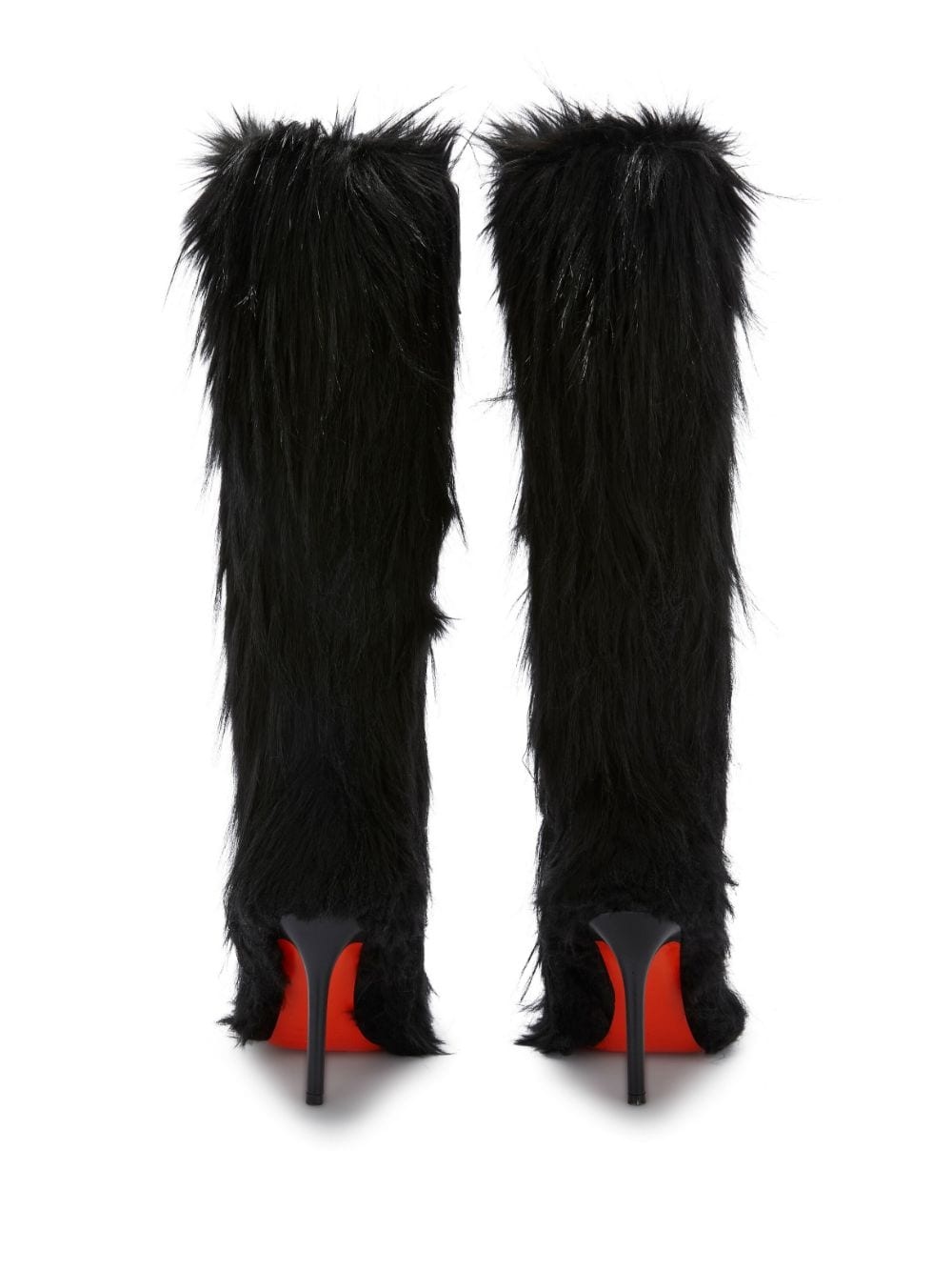 100mm faux-fur stiletto boots - 3