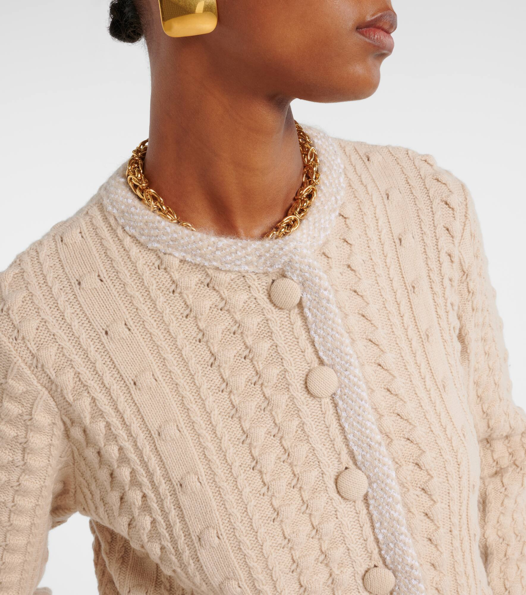 Stef wool-blend cardigan - 4