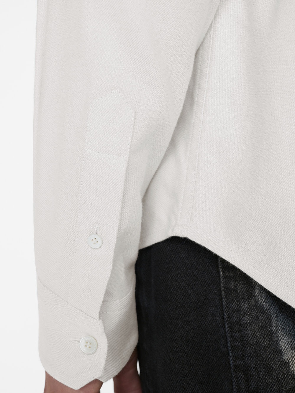 Brushed Cotton Shirt in Oatmeal - 6