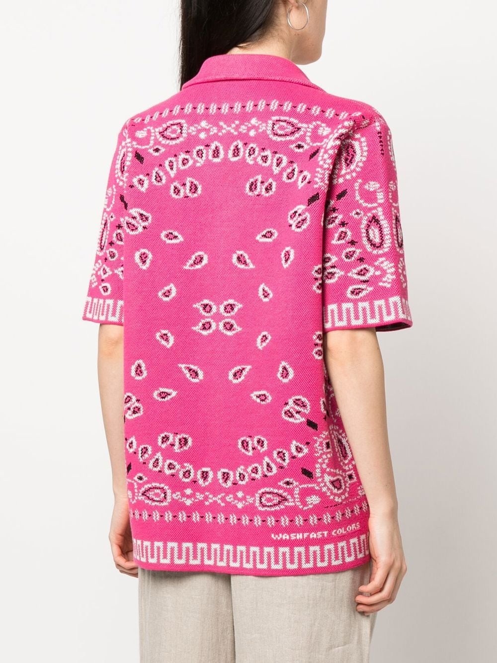 paisley-print short-sleeved shirt - 4