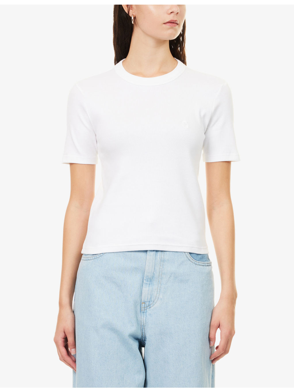 Philipa Ribbed Stretch-Cotton T-Shirt - 3