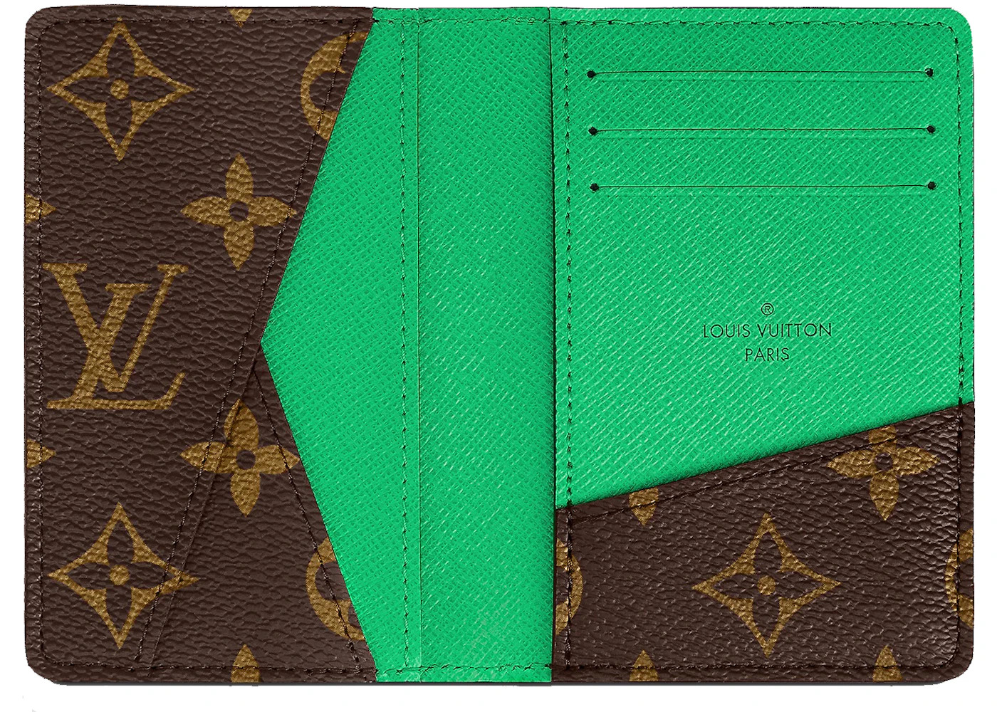 Louis Vuitton Pocket Organizer Monogram Macassar Minty Green - 3