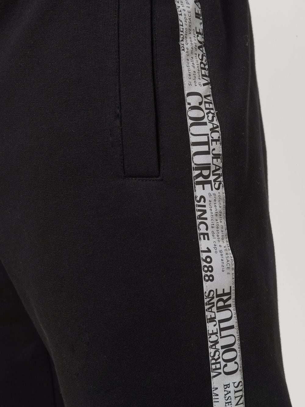 logo-panelled cotton joggers - 5