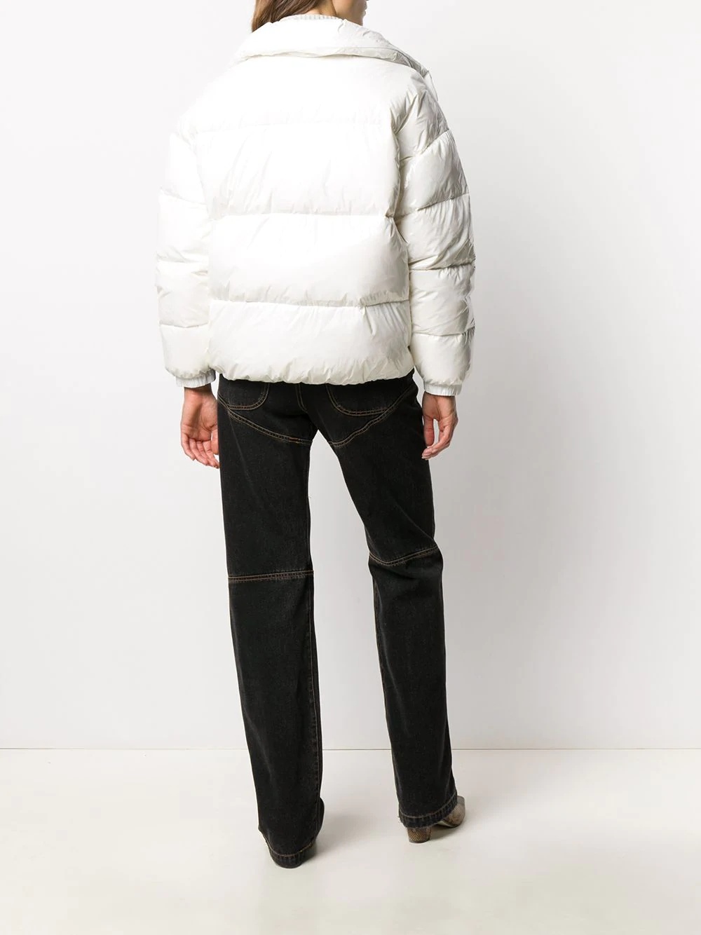 lamb fur trimmed padded jacket - 6