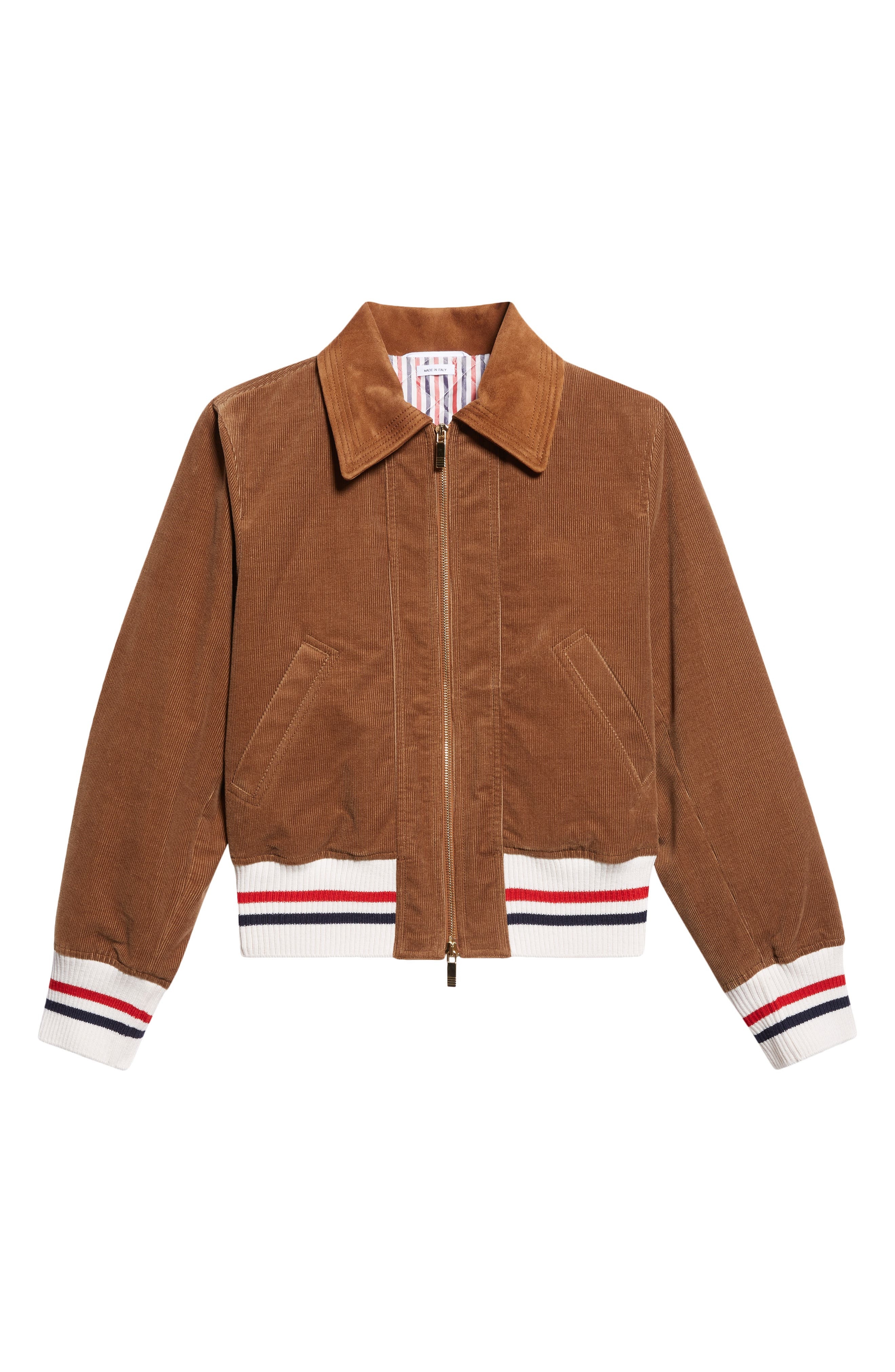 Thom Browne Corduroy Crop Down Bomber Jacket at Nordstrom - 7