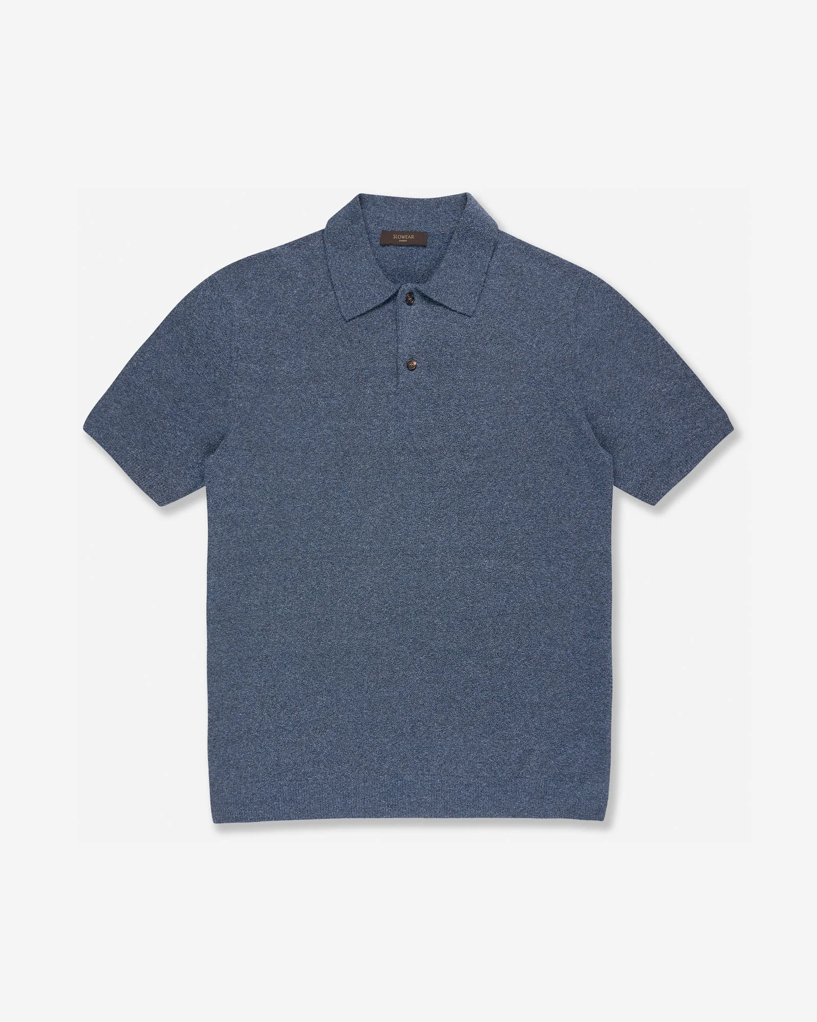 Slim fit bouclé cotton polo shirt - 1