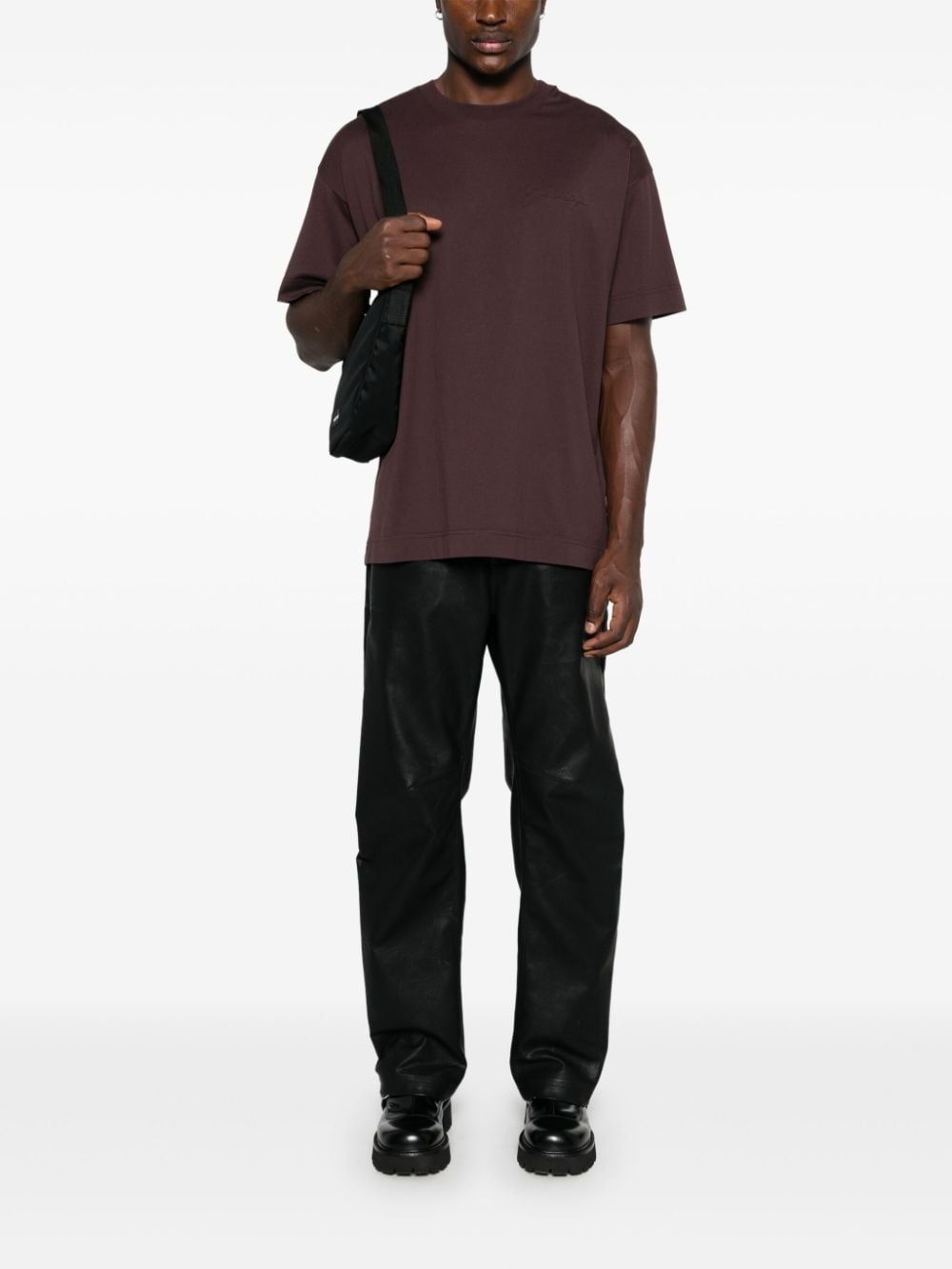 embossed-logo cotton T-shirt - 2