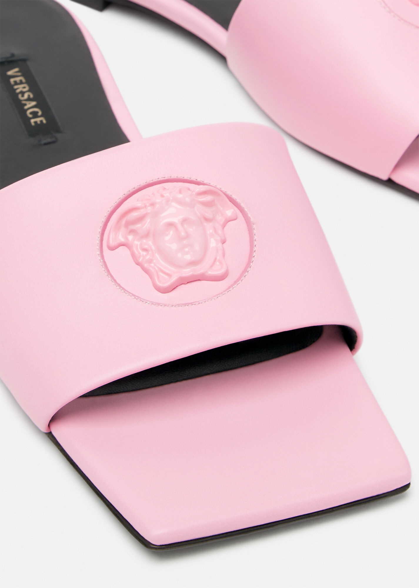 La Medusa Leather Slides - 4